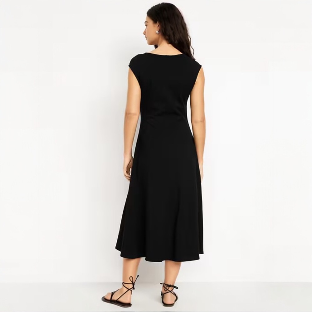 NWT Old Navy Fit & Flare Midi Dress - Picture 2 of 5